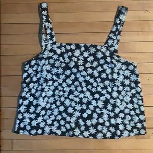 Urban outfitters cropped floral tank